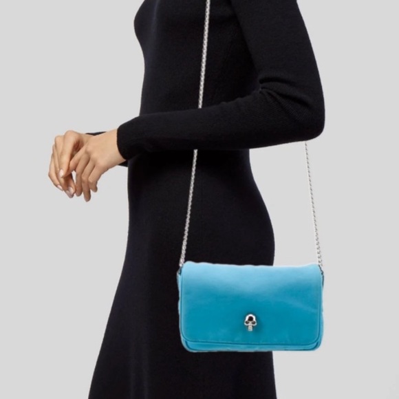 ALEXANDER MCQUEEN, Blue Skull Accent Crossbody Bag - Picture 11 of 16